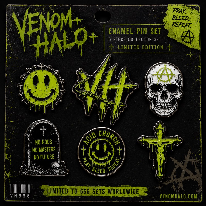 Venom Halo Sticker + Pin Set