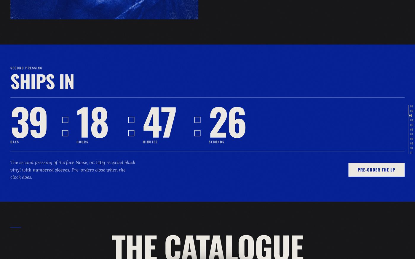 Release countdown: to the second, then "out now"